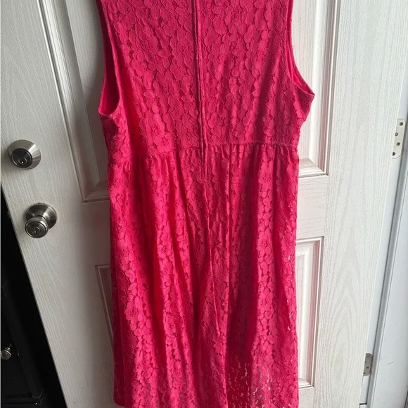 Torrid Fuchsia High Low Lace Dress - Picture 4 of 4